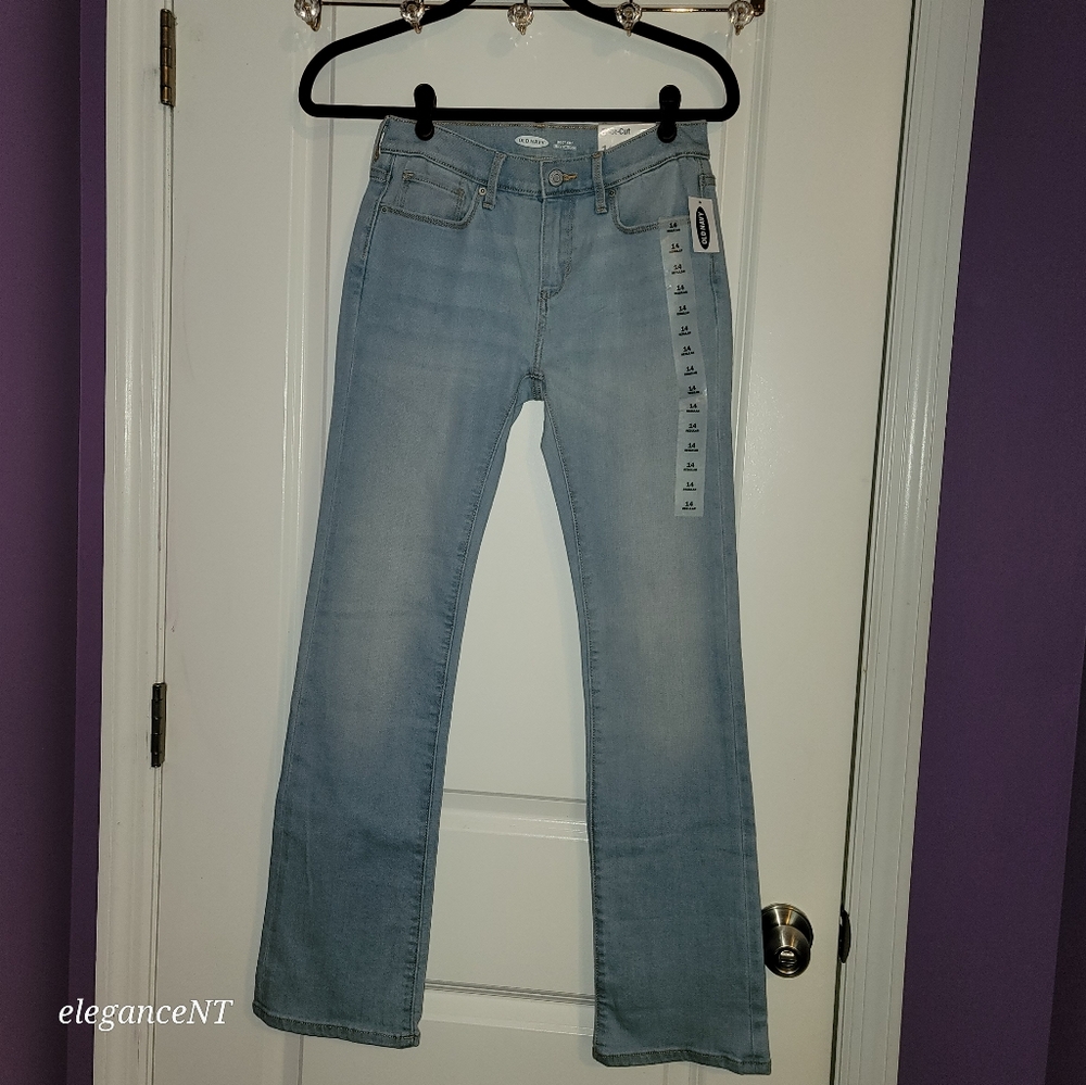 Old Navy Light Blue Girl's Bootcut Jeans Sz: 14 NWT - Picture 2 of 7
